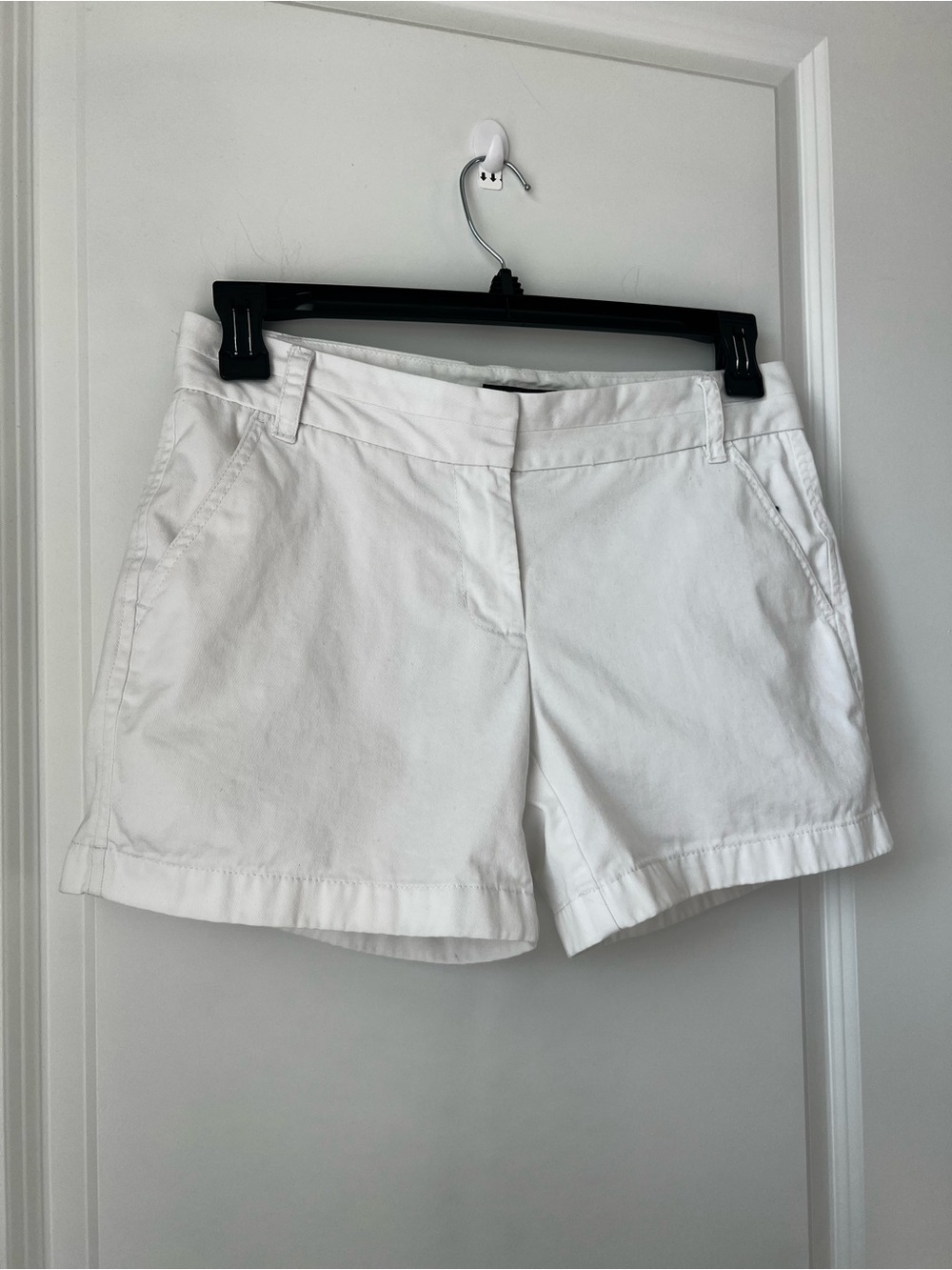 J. Crew White Cotton Tailored Shorts